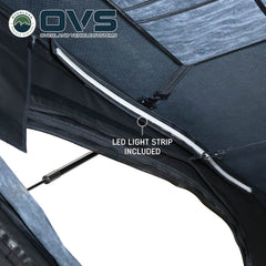 OVS XD K2 2-Person Clamshell Pop-Up Aluminum Hard Shell Roof Top Tent – Blue Body with Black Rainfly