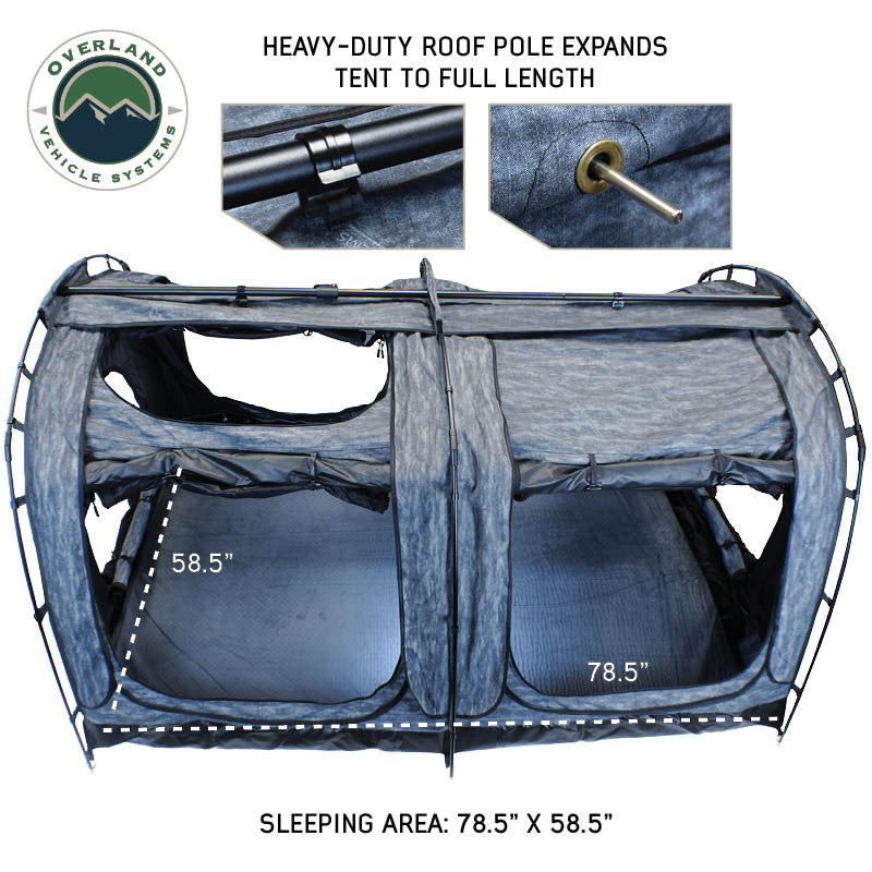 XD Khumbu 2 Swag Ground Tent w/ Black Out, Blue Fabric, and Storage Bag Top