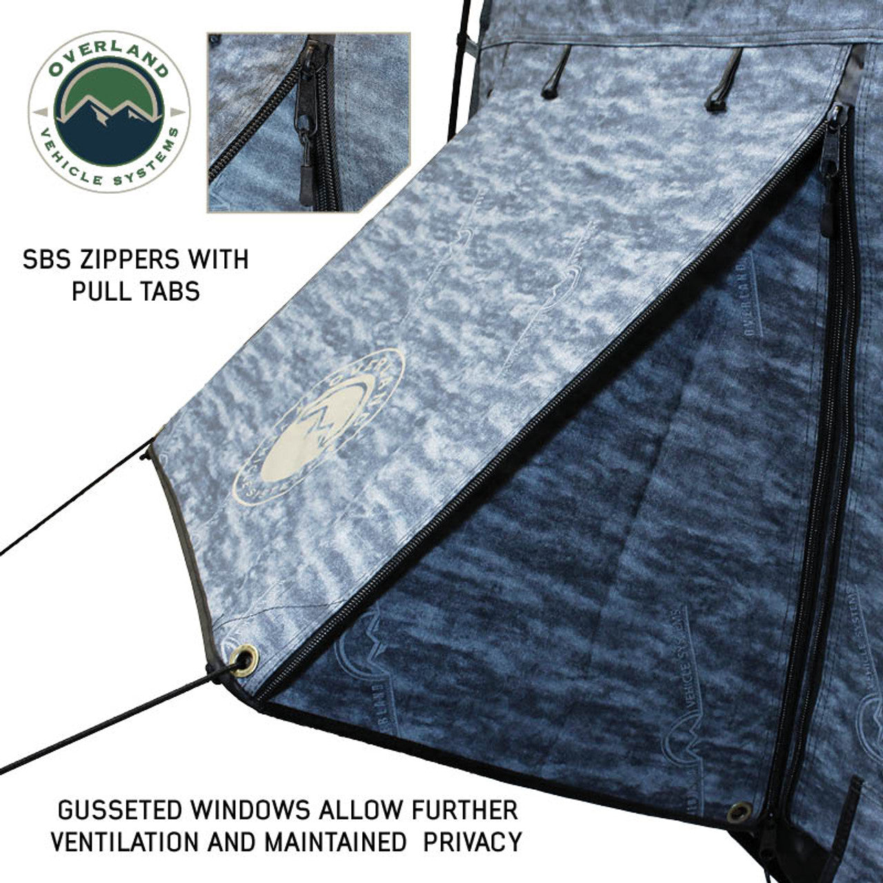 XD Khumbu 2 Swag Ground Tent w/ Black Out, Blue Fabric, and Storage Bag Gusseted End