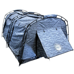 XD Khumbu 2 Person Swag Ground Tent w/ Black Out, Blue Fabric, and Storage Bag 3 Quarter