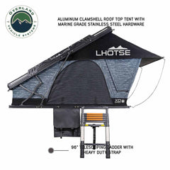 XD Lhotse Clamshell Aluminum Hard Shell Roof Top Tent Side with Ladder