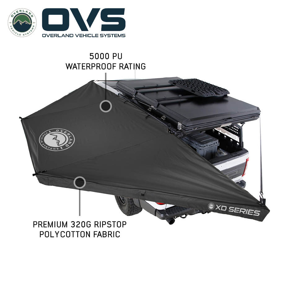 XD Nomadic 180 LTE Awning - Black Fabric and Travel Cover Universal Top