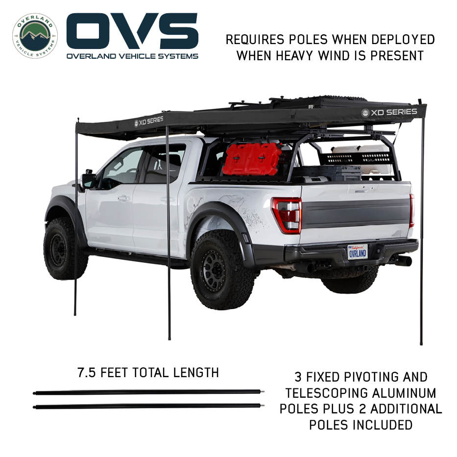 XD Nomadic 180 LTE Awning - Black Fabric and Travel Cover Universal Side