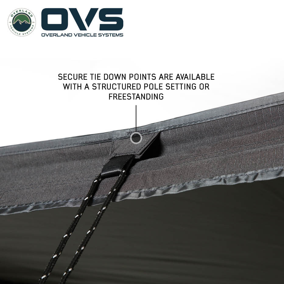 XD Nomadic 180 LTE Awning - Black Fabric and Travel Cover Universal Detail