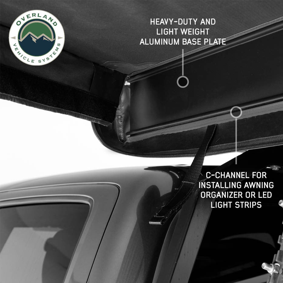 XD Nomadic 270 LT Awning - Black Fabric and Travel Cover C-Channel