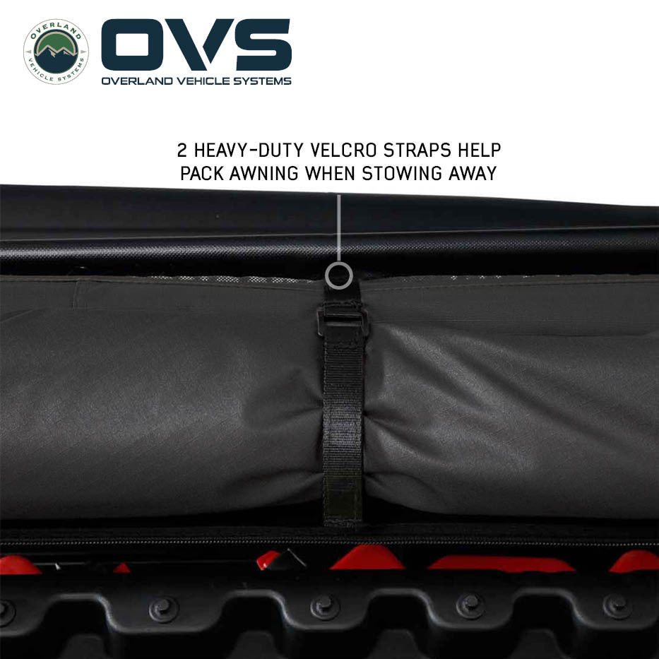 OVS XD Nomadic 270 LTE Awning – Black Fabric with Travel Cover (Driver or Passenger Side)