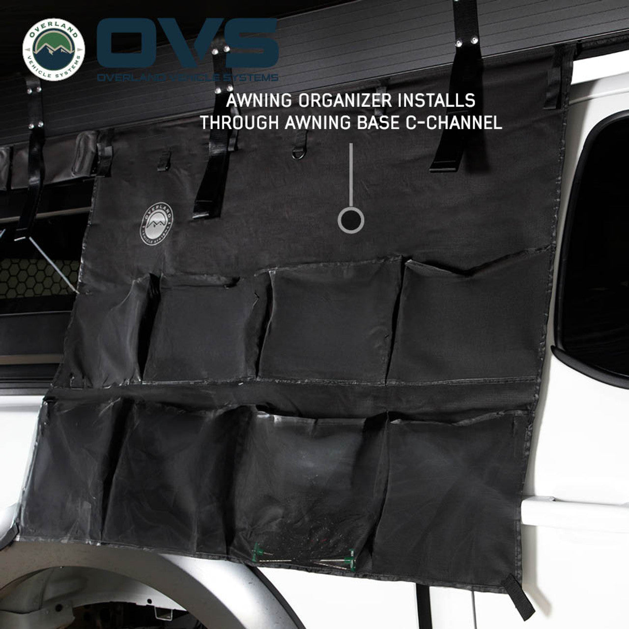 OVS XD Nomadic 270 LTE Awning – Black Fabric with Travel Cover (Driver or Passenger Side)