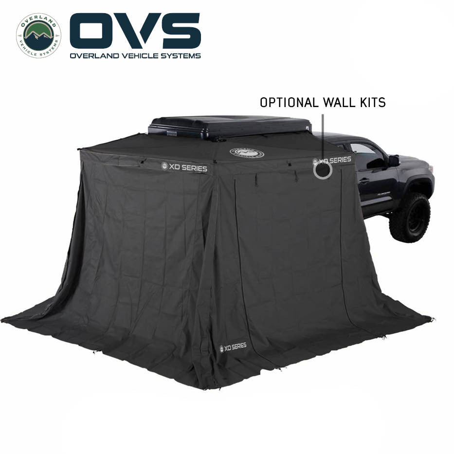 OVS XD Nomadic 270 LTE Awning – Black Fabric with Travel Cover (Driver or Passenger Side)