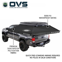 XD Nomadic 270 LTE Awning - Black Fabric and Travel Cover Top