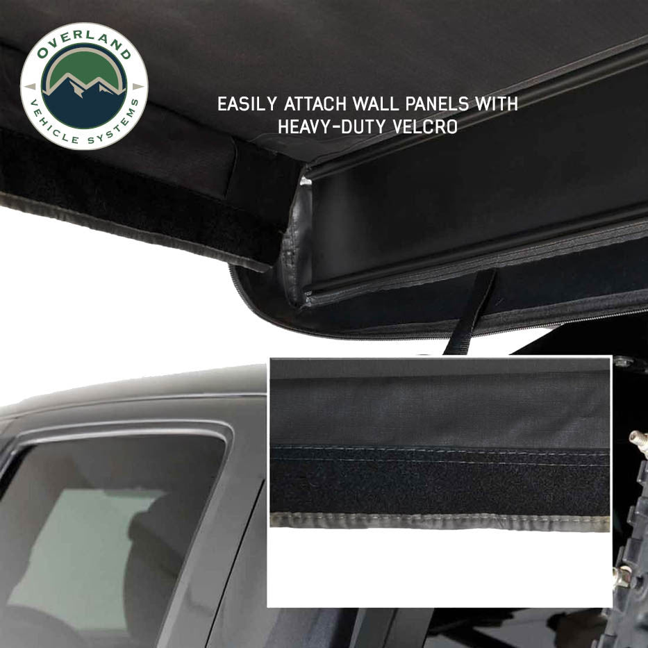 XD Nomadic 270 LTE Awning Walls - Black Fabric and Trim Velcro
