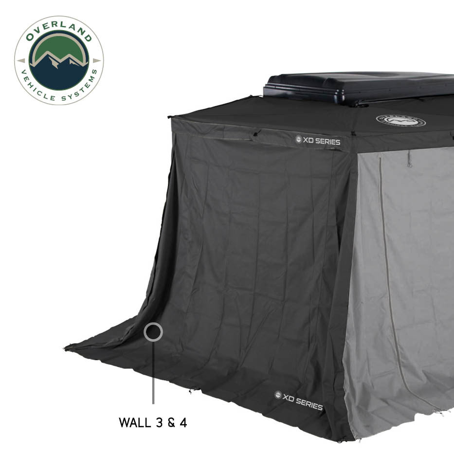 XD Nomadic 270 LTE Awning Walls - Black Fabric and Trim 3 & 4