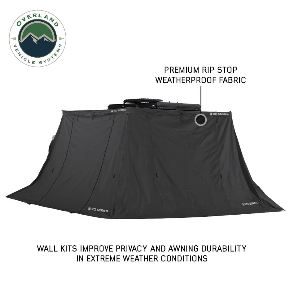 XD Nomadic 270 LT Awning Walls - Black Fabric and Trim Side