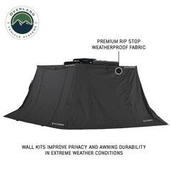XD Nomadic 270 LT Awning Walls - Black Fabric and Trim Side
