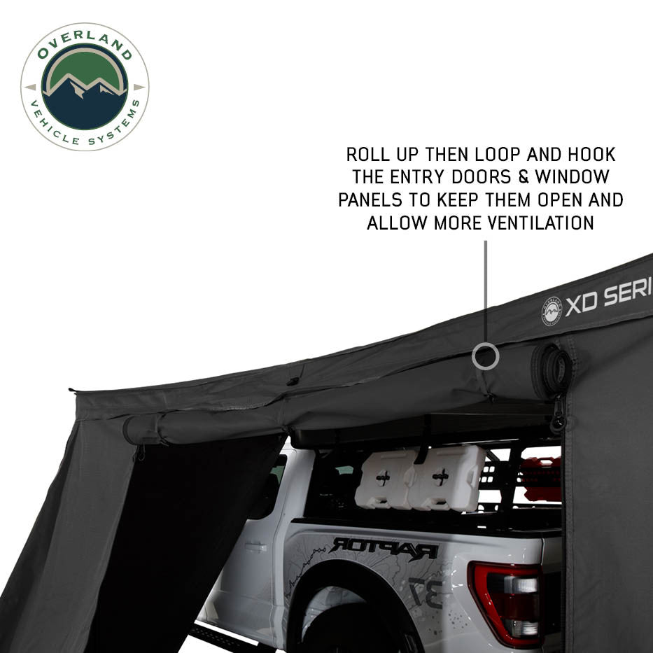 XD Nomadic 270 LT Awning Walls - Black Fabric and Trim Roll up