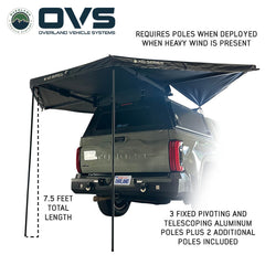 XD Nomadic 315 Degree Awning - Black Fabric and Travel Cover Poles
