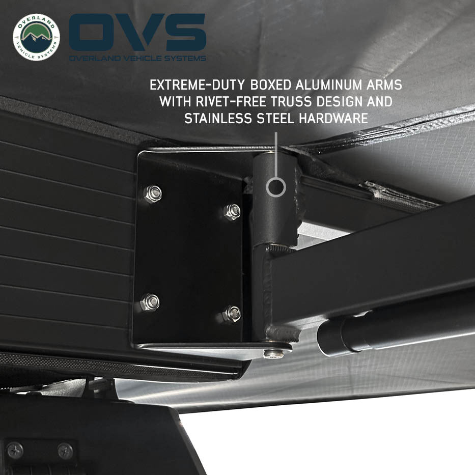 XD Nomadic 315 Degree Awning - Black Fabric and Travel Cover Truss