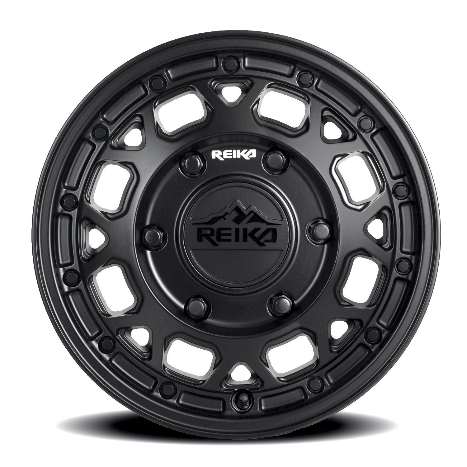 Reika R45V Marauder wheel in Satin Black – face view