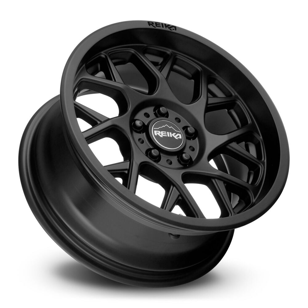 Reika R25 Detour wheel in Satin Black – lay-down view