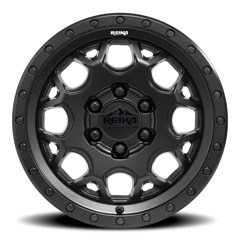 Reika R45 Marauder wheel in Satin Black – face view