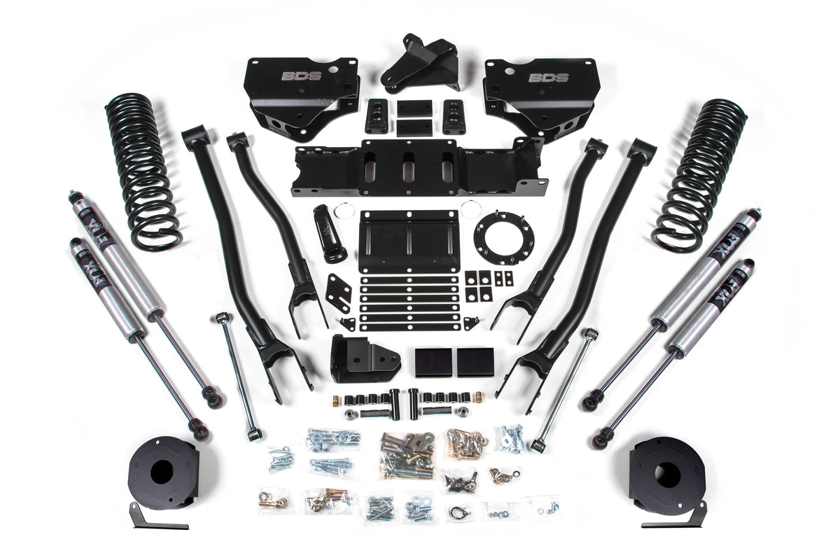 BDS 4 Inch 4-Link Lift Kit Ram 2500 Rear Air Ride Gas 4WD (2019–2024)