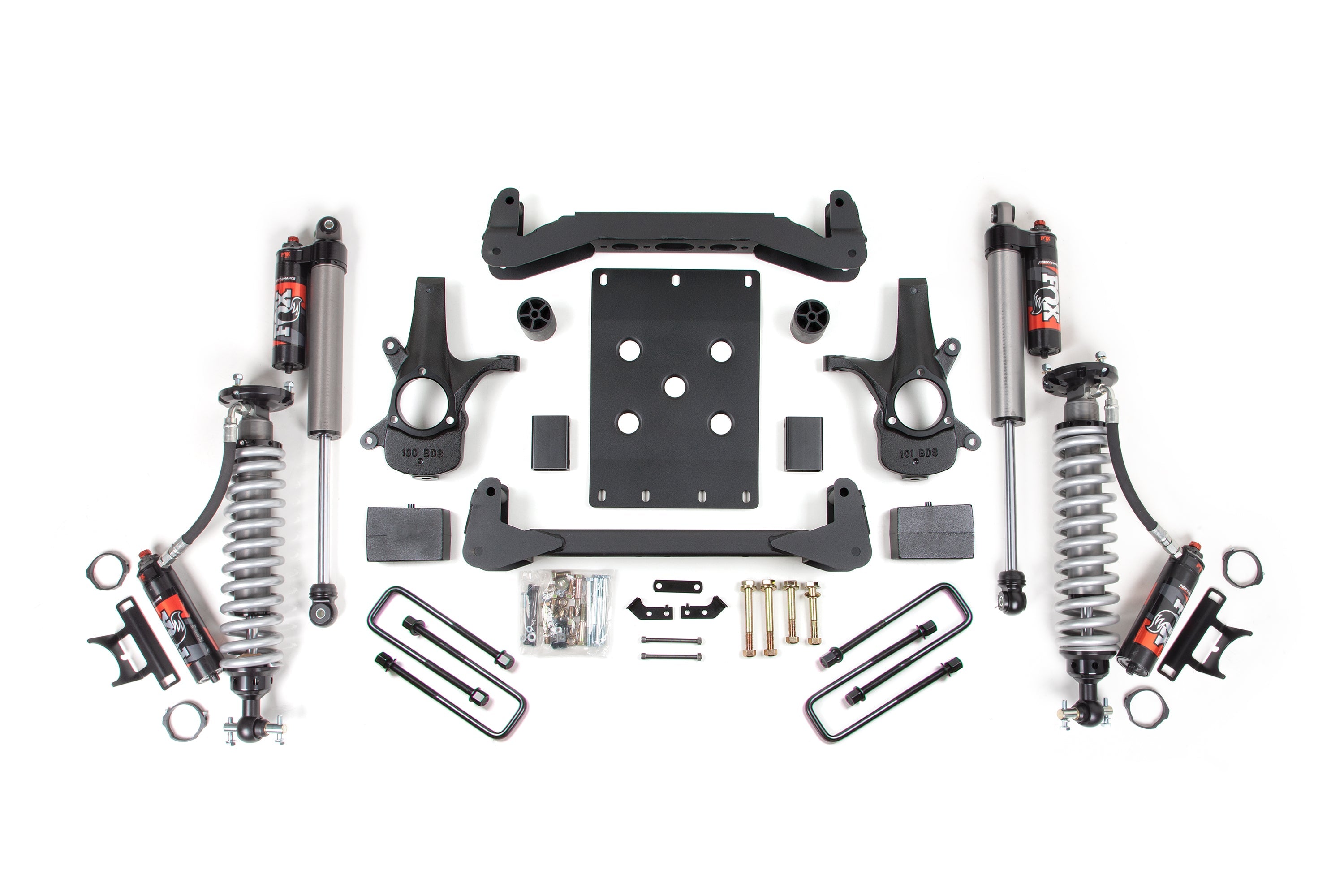 BDS 4 Inch Lift Kit FOX 2.5 Performance Elite Coilover for Chevy Silverado 1500 or GMC Sierra 1500 2WD (2007–2013)