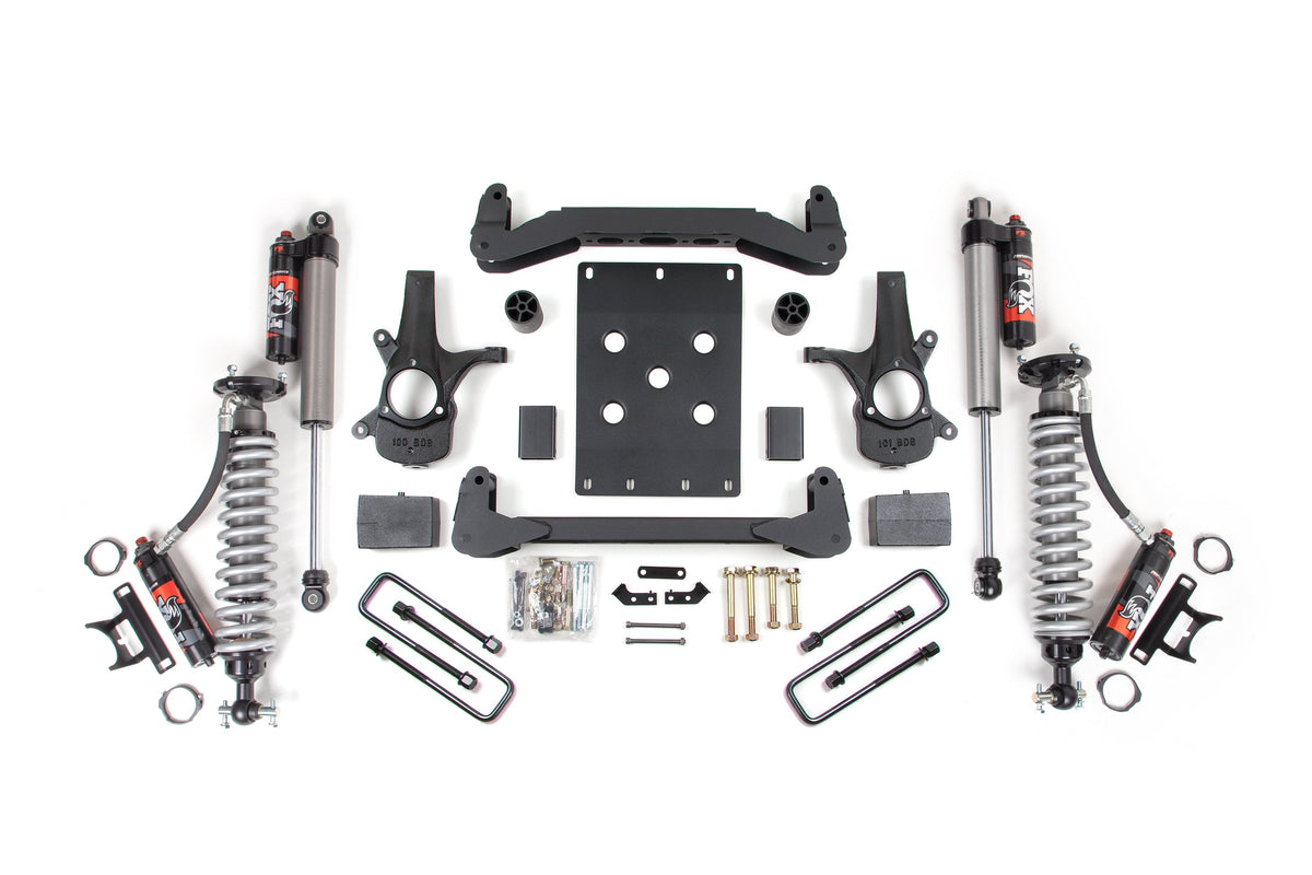 BDS 4 Inch Lift Kit FOX 2.5 Performance Elite Coilover for Chevy Silverado 1500 or GMC Sierra 1500 2WD (2007–2013)
