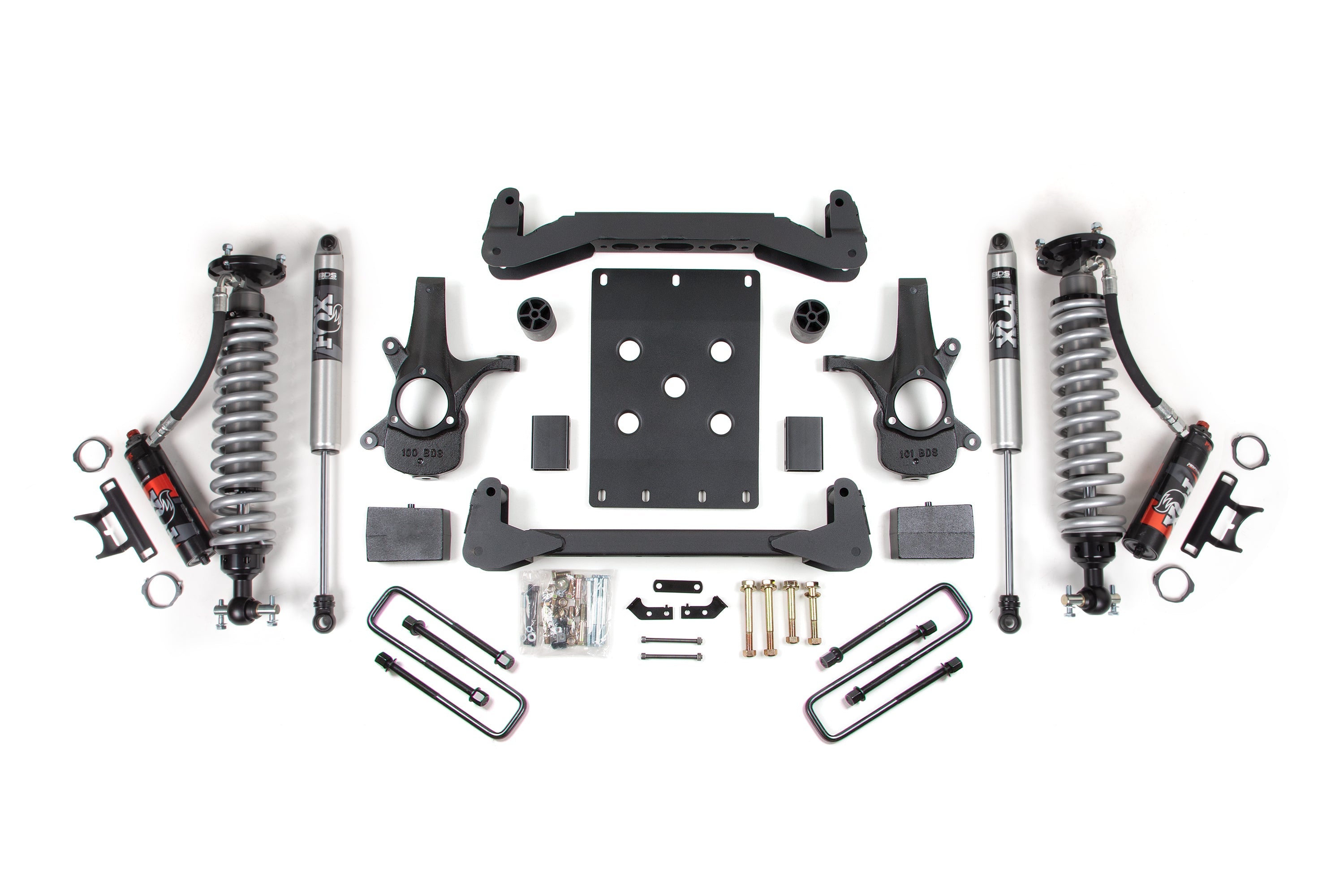 BDS 4 Inch Lift Kit FOX 2.5 Performance Elite Coilover for Chevy Silverado 1500 or GMC Sierra 1500 2WD (2007–2013)