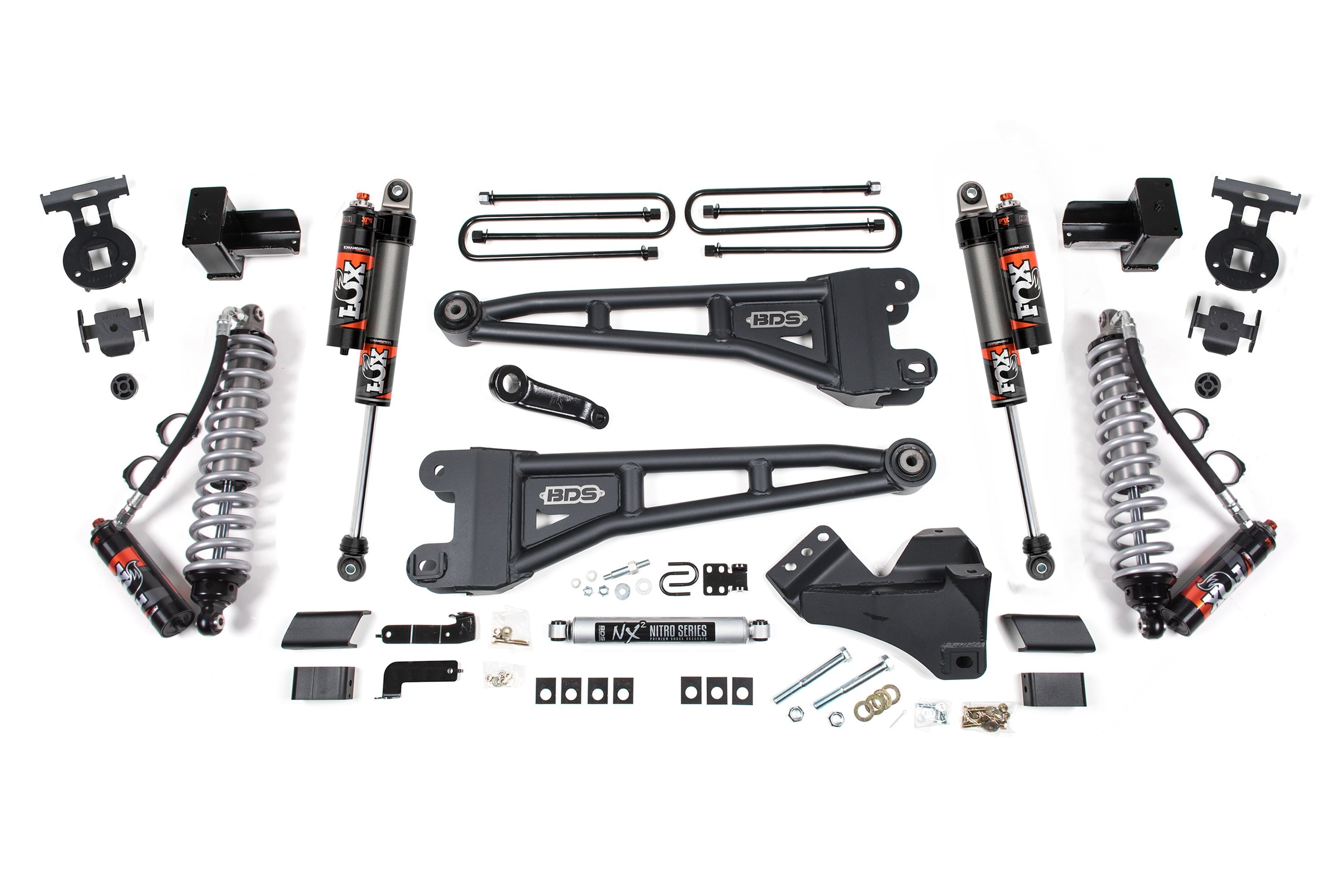 BDS 5 Inch Radius Arm Lift Kit w/ FOX 2.5 Performance Elite Coilovers Ford F-250 & F-350 Super Duty 4WD Diesel (2023–2026)