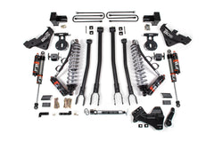 5 Inch Lift Kit w/ 4-Link | FOX 2.5 Performance Elite Coil-Over Conversion | Ford F250/F350 Super Duty (23-26) 4WD | Diesel - 3 Inch Block Kit Without Overload / FOX 2.5 Performance Elite
