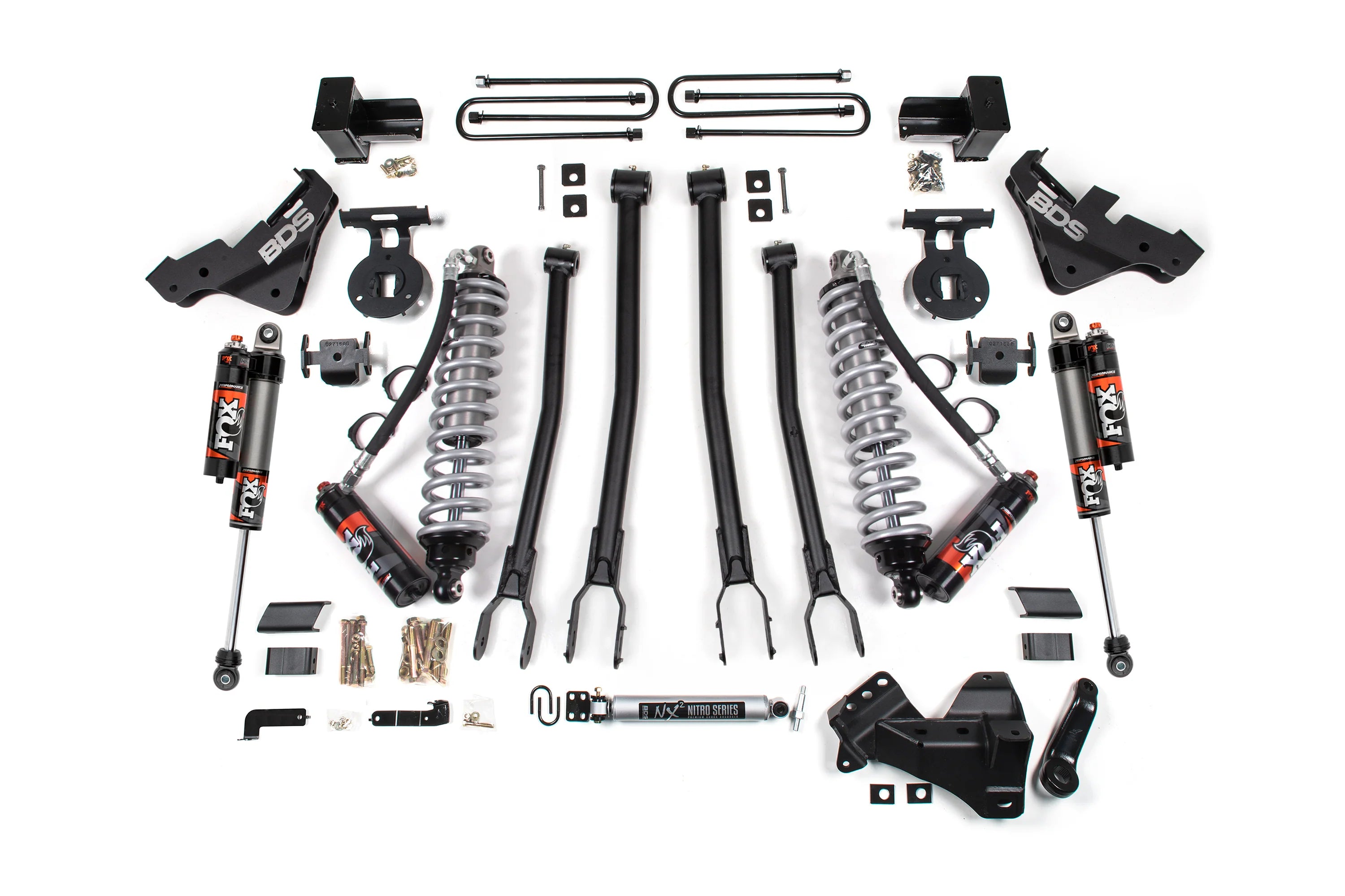 BDS Suspension FOX Performance Elite 5 Inch 4-Link Coilover Lift Kit Ford F350 Super Duty DRW 4WD Diesel (2023-2026)