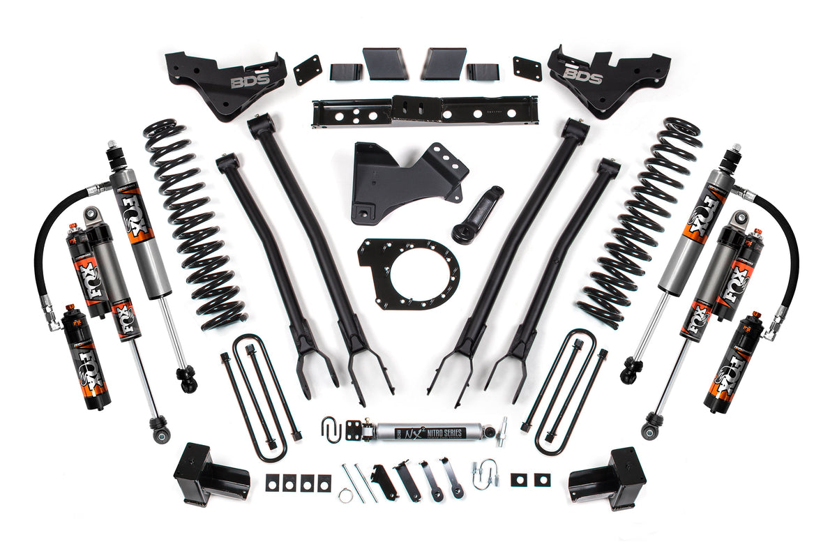 BDS 7 Inch 4-Link Lift Kit FOX 2.5 Performance Elite for Ford F250 & F350 Super Duty Diesel 4WD (2023–2026)