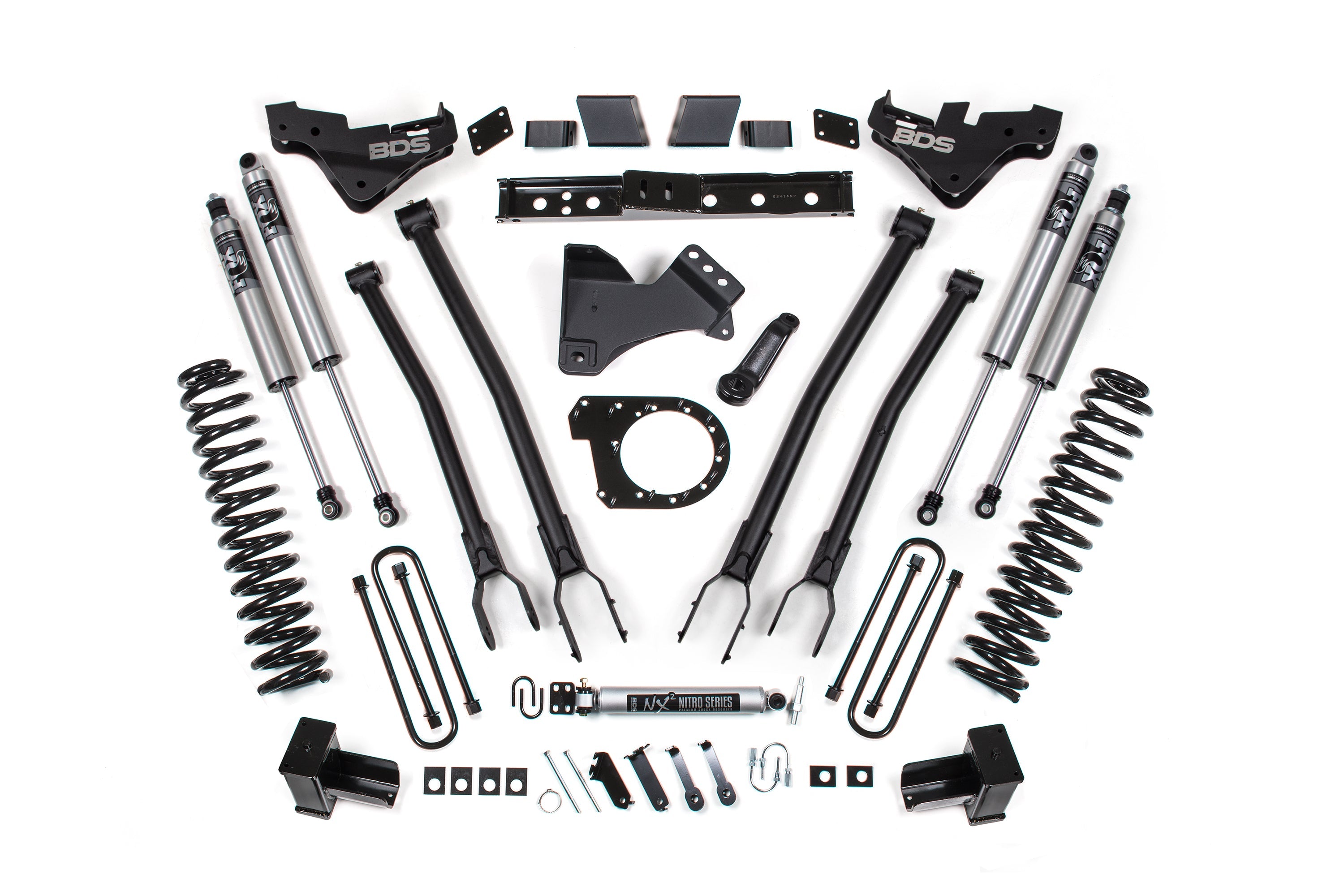 BDS 7 Inch 4-Link Lift Kit FOX 2.5 Performance Elite for Ford F250 & F350 Super Duty Diesel 4WD (2023–2026)