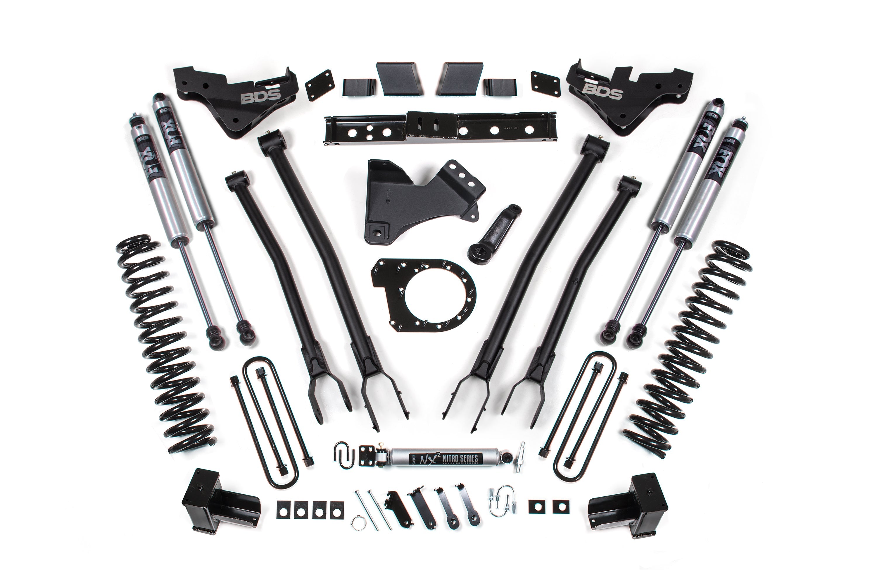 BDS 7 Inch 4-Link Lift Kit FOX 2.5 Performance Elite for Ford F250 & F350 Super Duty Diesel 4WD (2023–2026)