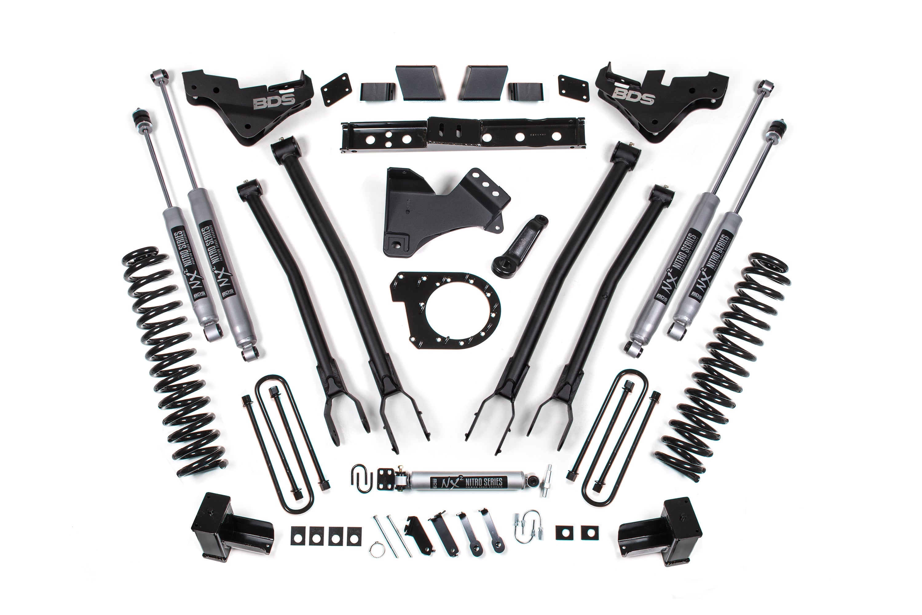 BDS 7 Inch 4-Link Lift Kit FOX 2.5 Performance Elite for Ford F250 & F350 Super Duty Diesel 4WD (2023–2026)