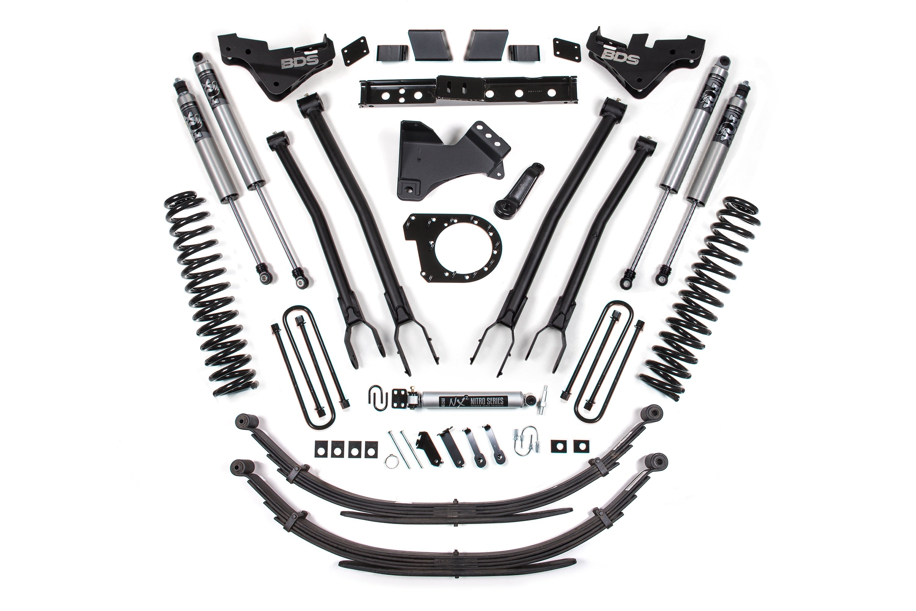 BDS 7 Inch 4-Link Lift Kit FOX 2.5 Performance Elite for Ford F250 & F350 Super Duty Diesel 4WD (2023–2026)