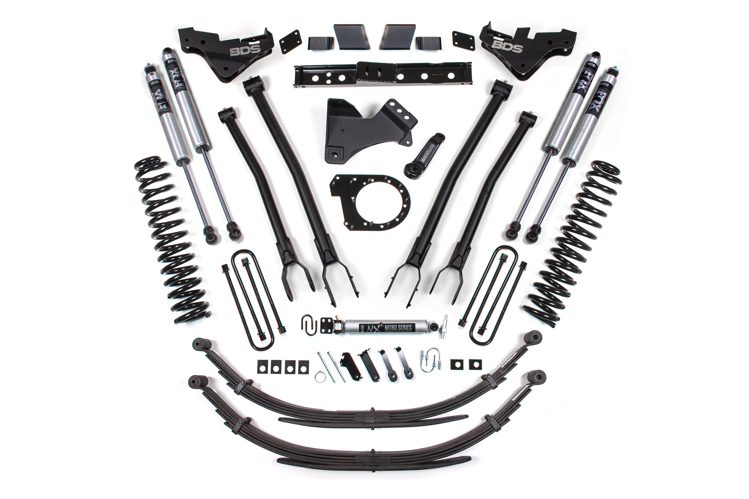 BDS 7 Inch 4-Link Lift Kit FOX 2.5 Performance Elite for Ford F250 & F350 Super Duty Diesel 4WD (2023–2026)