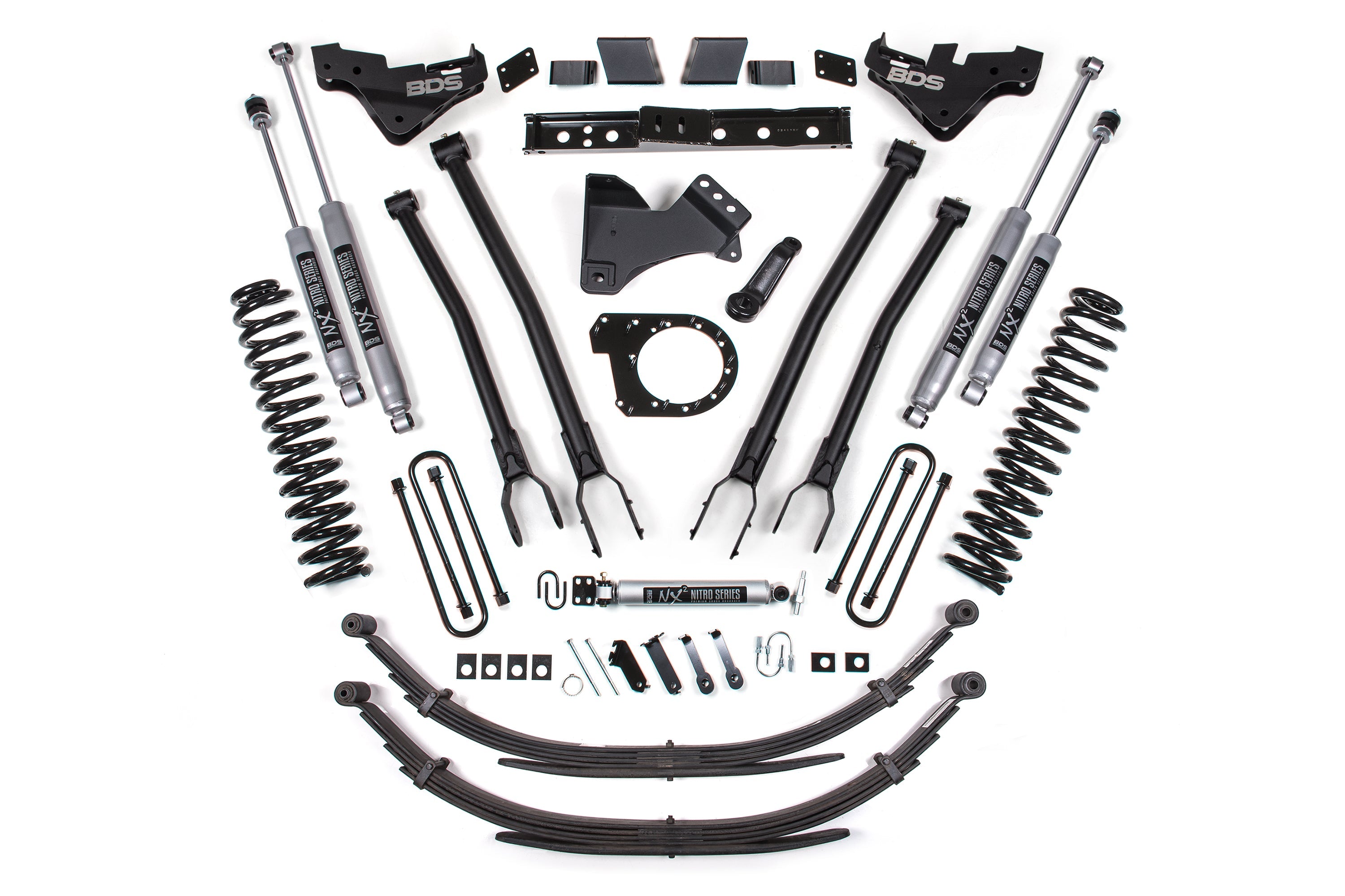 BDS 7 Inch 4-Link Lift Kit FOX 2.5 Performance Elite for Ford F250 & F350 Super Duty Diesel 4WD (2023–2026)