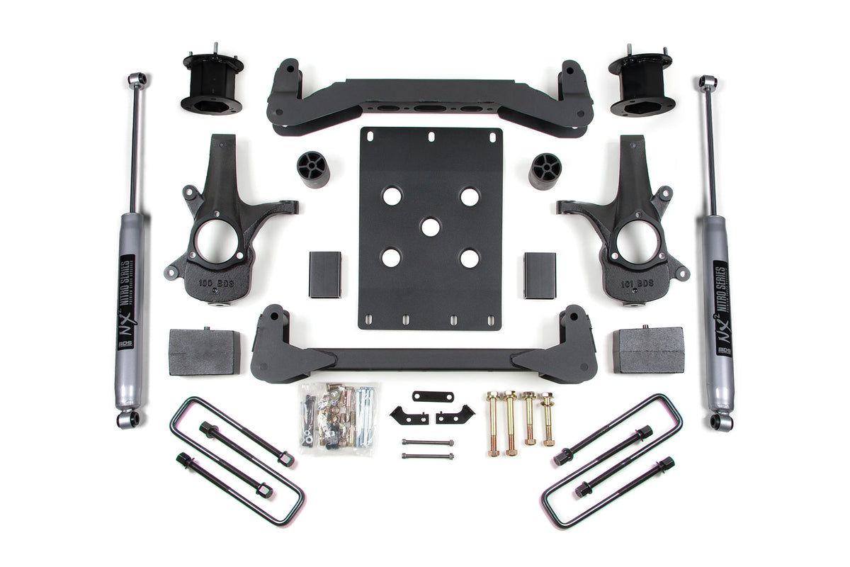 BDS 4.5 Inch Suspension Lift Kit w/ FOX 2.0 Performance Series Shocks Chevy Silverado 1500 & GMC Sierra 1500 2WD (2007–2013)