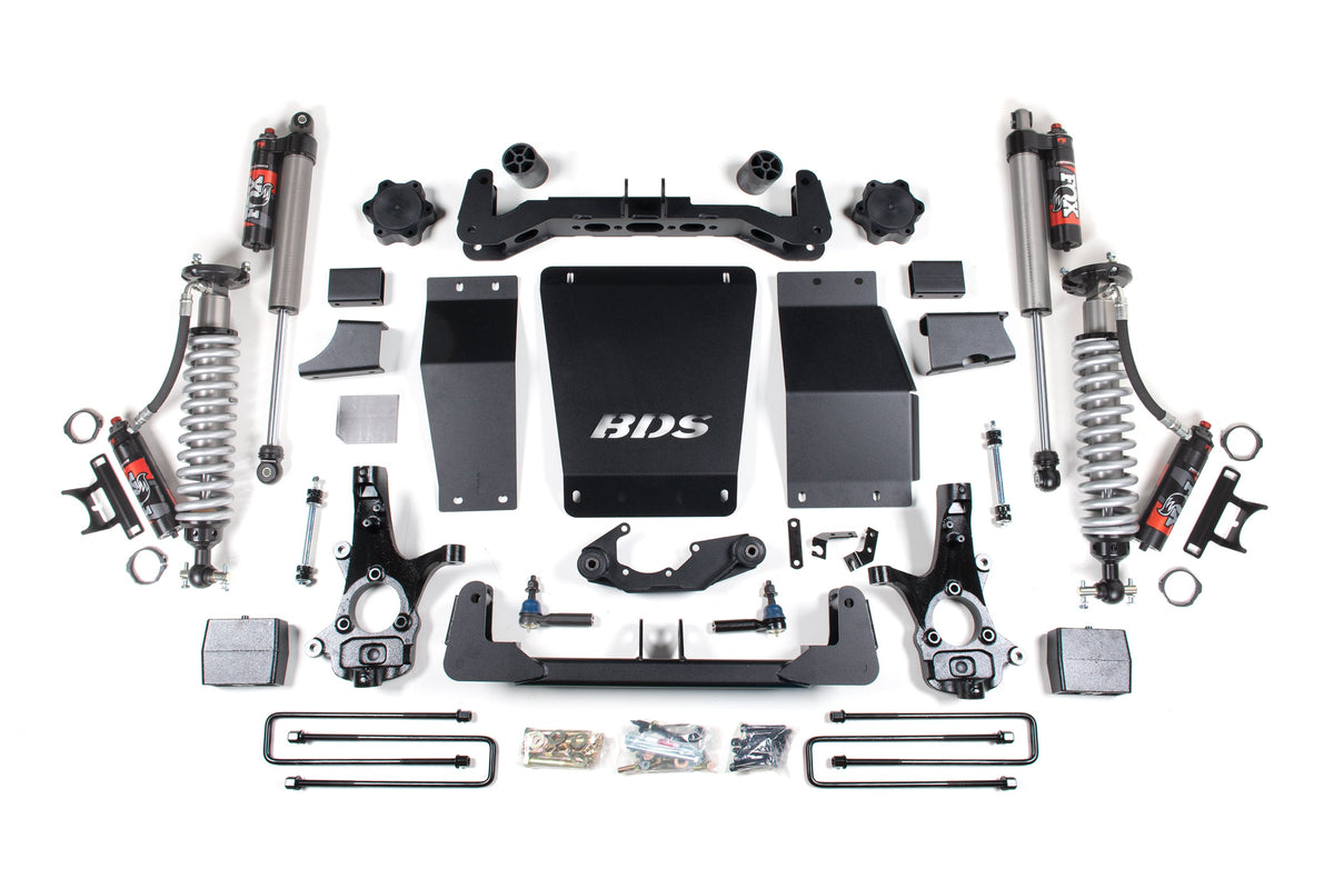 BDS 6 Inch Lift Kit FOX 2.5 Performance Elite Coilover Chevy Silverado GMC Sierra 1500 4WD (2014–2018)
