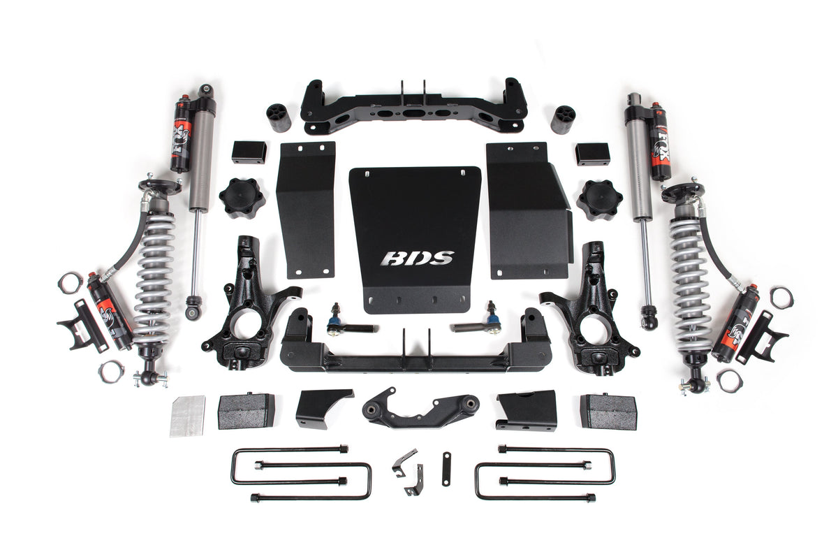 BDS 4 Inch Lift Kit FOX 2.5 Performance Elite Coilover for Chevy Silverado 1500 4WD (2014–2018) GMC Sierra 1500 4WD (2014–2018)