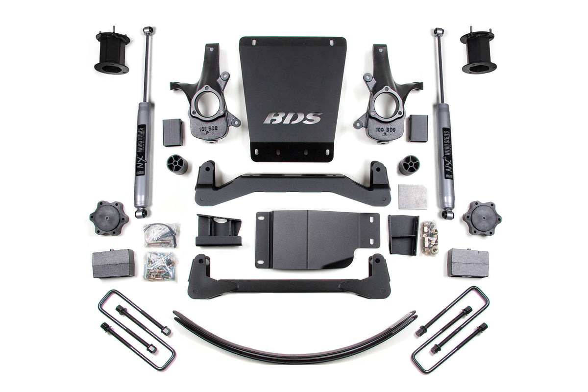 6 Inch Lift Kit | Chevy Silverado or GMC Sierra 1500 (07-13) 4WD - Leaf Springs / FOX 2.0 Performance Series