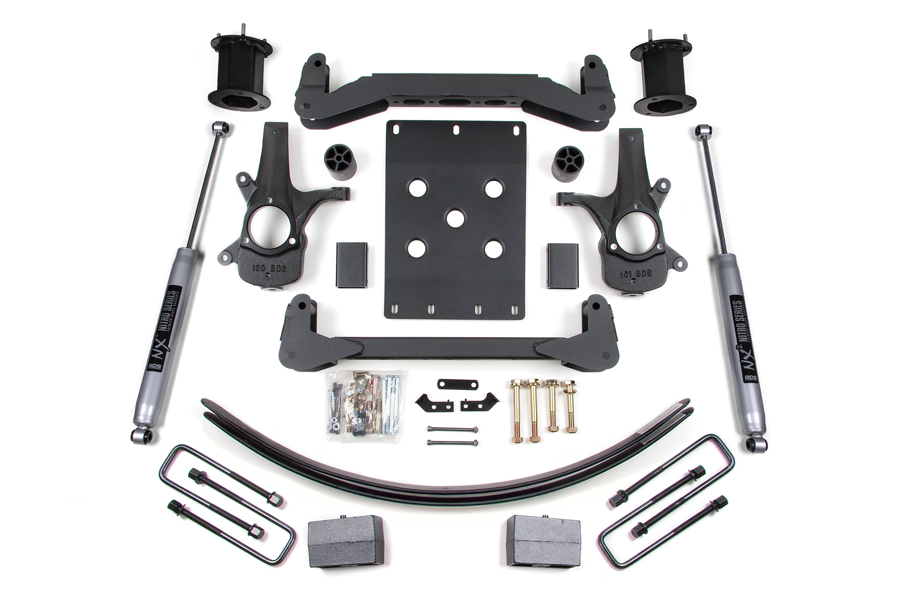 6 Inch Lift Kit | Chevy Silverado or GMC Sierra 1500 (07-13) 2WD - Leaf Springs / FOX 2.0 Performance Series