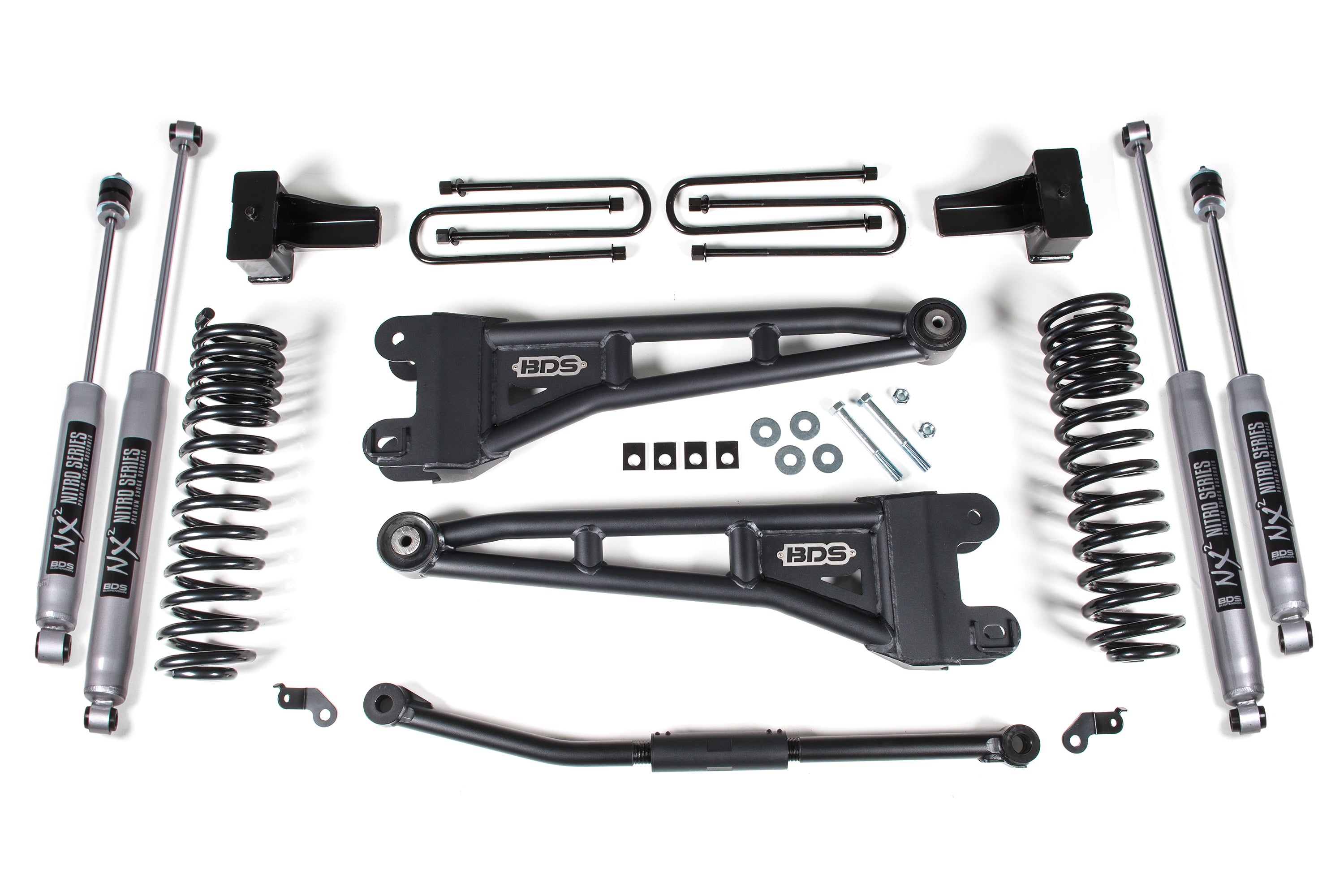 2.5 Inch Lift Kit w/ Radius Arm | Ford F250/F350 Super Duty (11-16) 4WD | Diesel - 4 Inch Block Kit / NX2 Nitro Series