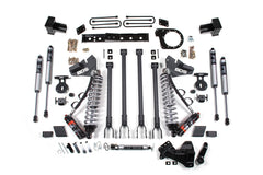6 Inch Lift Kit w/ 4-Link | FOX 2.5 Performance Elite Coil-Over Conversion | Ford F250/F350 Super Duty (17-19) 4WD | Diesel - Block Kit and Add-A-Leaf / FOX 2.5 Performance Elite