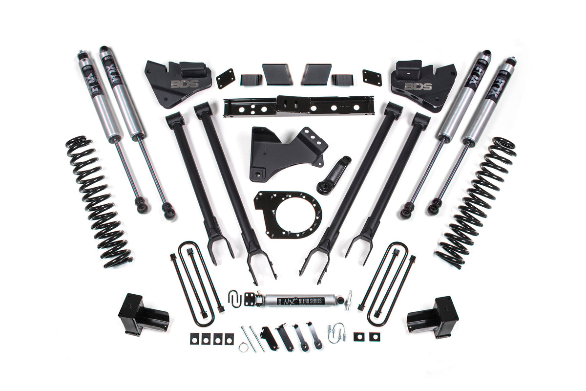 BDS 6 Inch Lift Kit with 4-Link Conversion for 2017-2019 Ford F250/F350 Super Duty 4WD Diesel