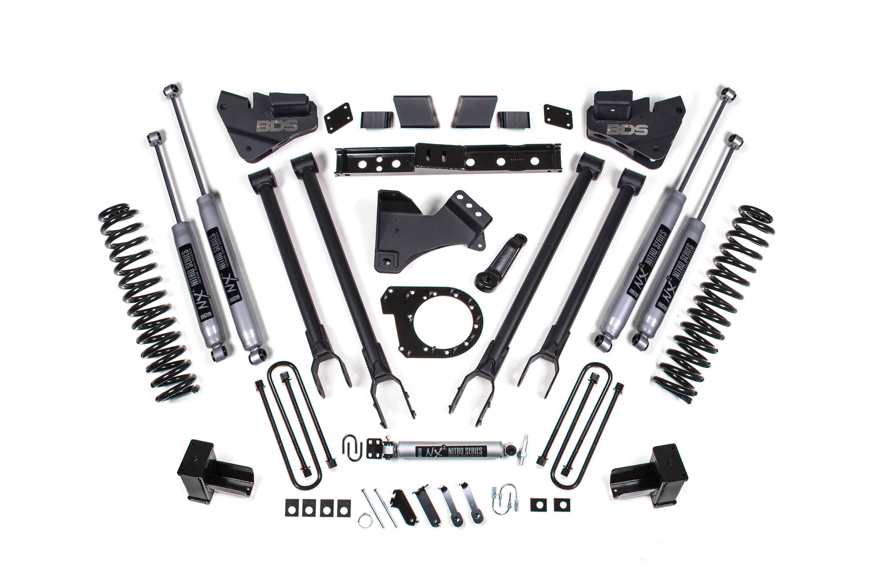 BDS 6 Inch Lift Kit with 4-Link Conversion for 2017-2019 Ford F250/F350 Super Duty 4WD Diesel