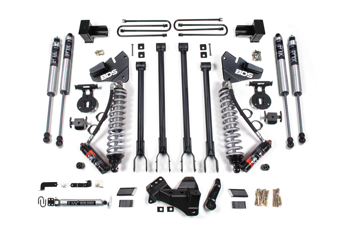 5 Inch Lift Kit w/ 4-Link | FOX 2.5 Performance Elite Coil-Over Conversion | Ford F250/F350 Super Duty (20-22) 4WD | Diesel - Block Kit / FOX 2.5 Performance Elite
