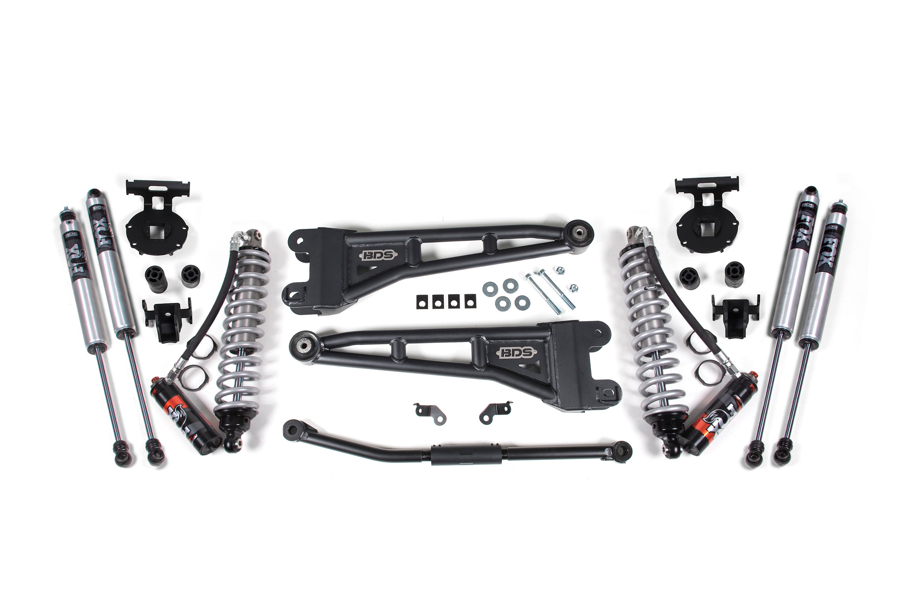 2.5 Inch Lift Kit w/ Radius Arm | FOX 2.5 Performance Elite Coilover Conversion | Ford F250/F350 Super Duty (11-16) 4WD | Diesel - 5 Inch Block Kit