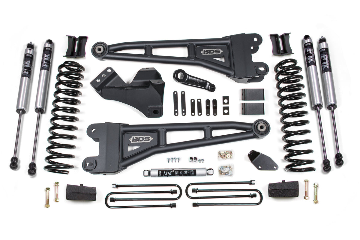 BDS 4 Inch Lift Kit w/ Radius Arm for 2005-2007 Ford F250/F350 Super Duty 4WD Gas