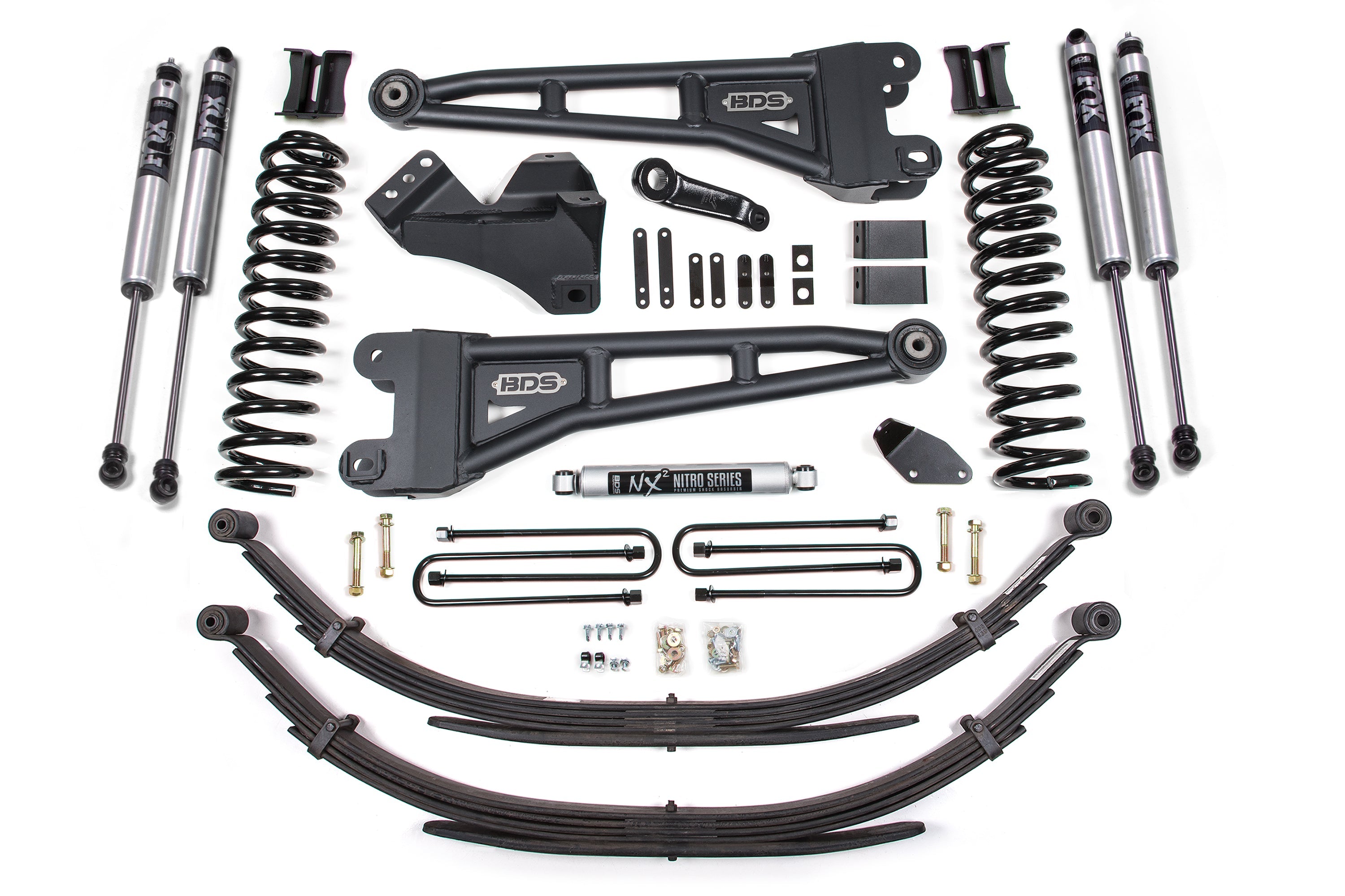 BDS 4 Inch Lift Kit w/ Radius Arm for 2005-2007 Ford F250/F350 Super Duty 4WD Gas